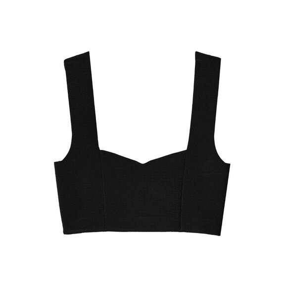 A.L.C Jordana Bra in Black Medium New Womens Cropped Tank Top - Picture 10 of 16